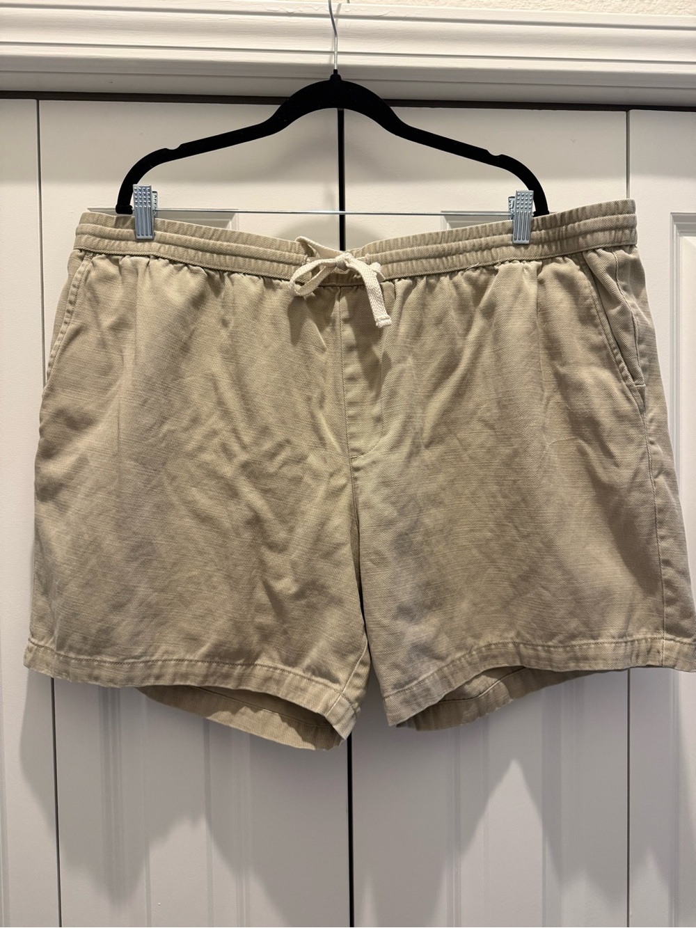 Goodfellow & Co Beige Drawstring khaki Cotton Shorts size XXL